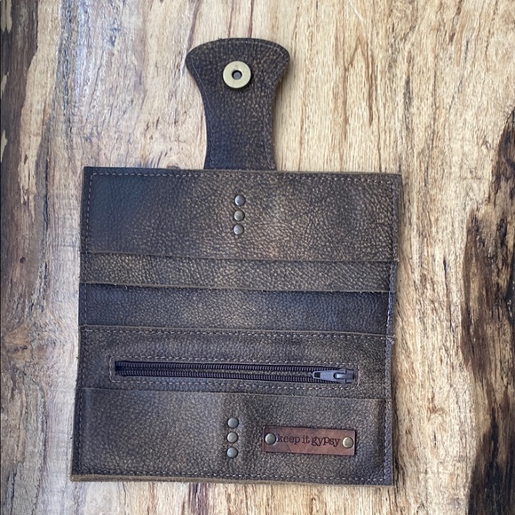Keep it Gypsy Brown and Blue Patterned Wallet - Picture 2 of 3